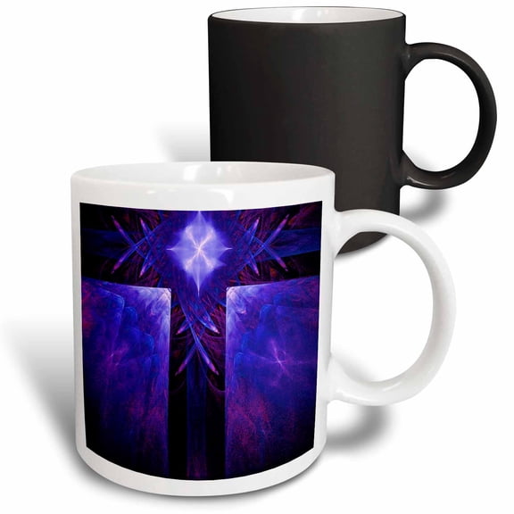 3drose, Bright Blue Heavenly Crossroads, 11oz Magic Transforming Mug