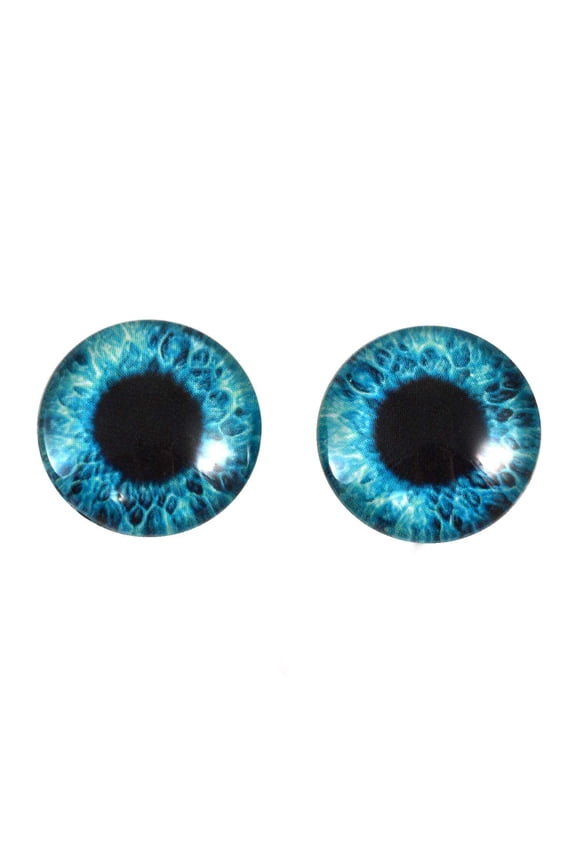 Bright Blue Human Glass Eyes