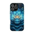 thumbnail image 1 of Bright Blue Mystic Lotus Flower Spiritual Artistic Protective Phone Case for iPhone 11 12 13 14 15 16 17 Pro Max, 1 of 2
