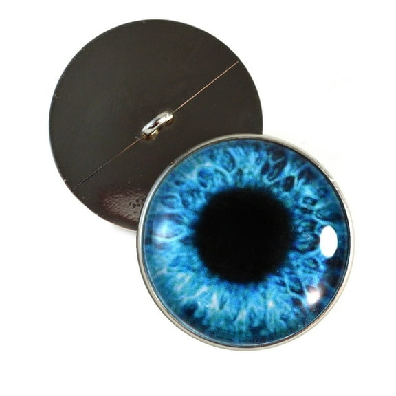 Bright Blue Sew-On Button Glass Eyes