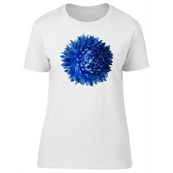 Bright Blue Watercolor Flower T-Shirt Women -Image by Shutterstock, Female Medium