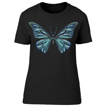 Bright Bluish Butterfly  T-Shirt Women -Image by Shutterstock, Female XX-Large