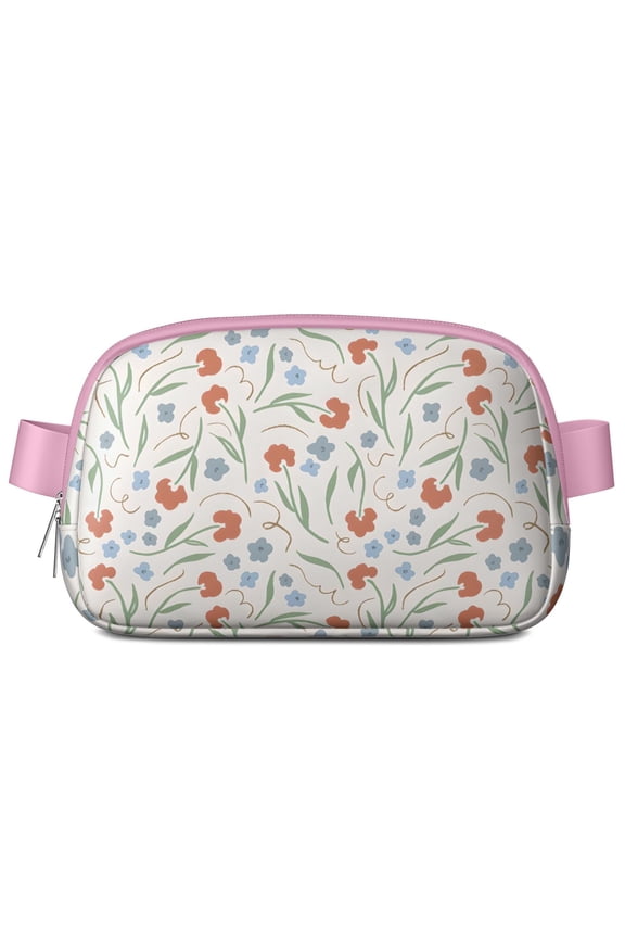 Bright Botanical Waist Bag – Floral Fanny Pack with Tropical Vibe, Artistic Bloom & Romantic Wildflowers