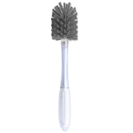 Bright Box Kitchen Nylon Bottle Brush Scratch Free Rinses Clean Ergonomic Handle, 1ct Gray