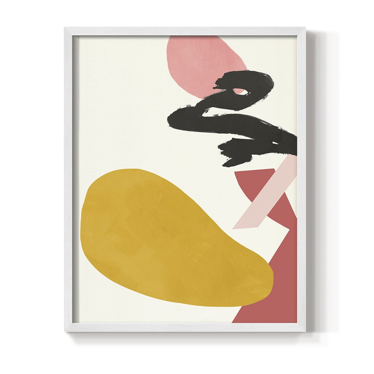 Bright Boy I Framed Print in White Solid Wood Framed Print No Nail Hanging