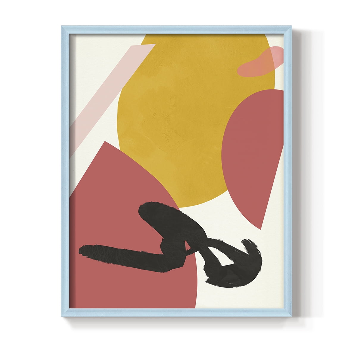 Bright Boy II Framed Print in Blue Solid Wood Framed Print No Nail Hanging