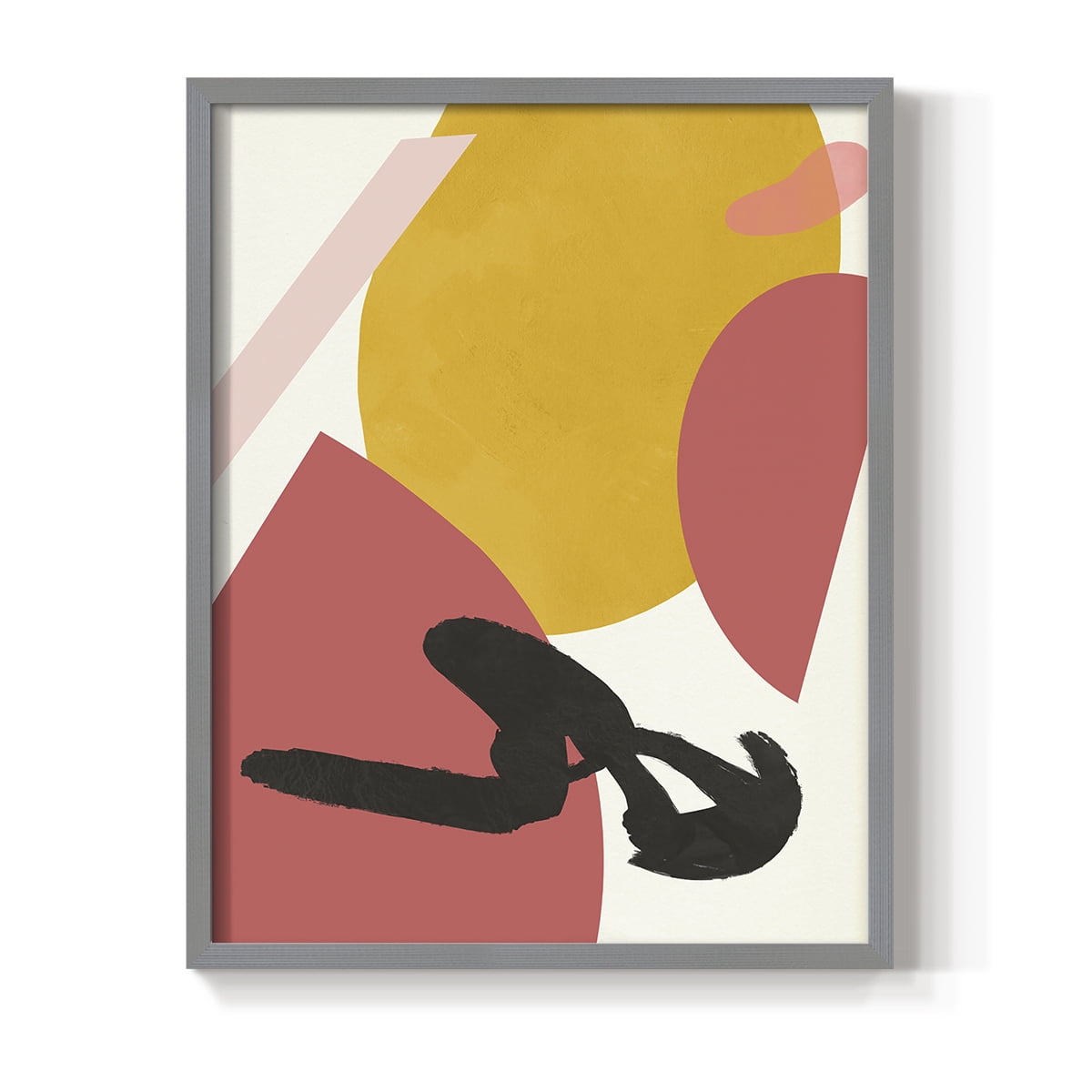 Bright Boy II Framed Print in Gray Solid Wood Framed Print No Nail Hanging