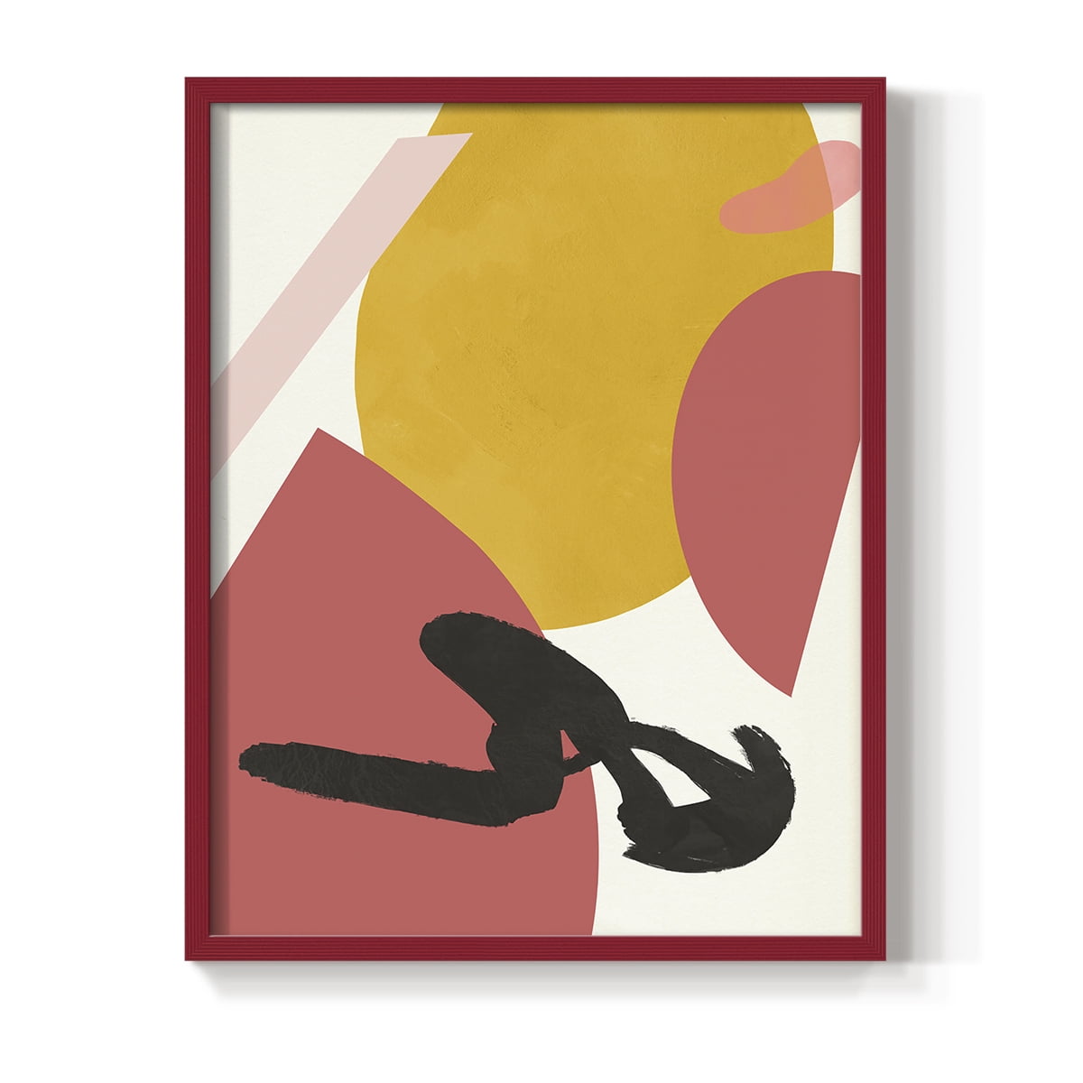 Bright Boy II Framed Print in Red Solid Wood Framed Print No Nail Hanging