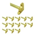 thumbnail image 1 of Bright Brass Carpet Runner Rod Set for Staircases 39 5/8 in. L 1/2 inch Dia Durable Lacquered Tarnish Resistant Brass Tubes w/Holder Bracket Hardware Pack of 13 Renovators Supply, 1 of 16
