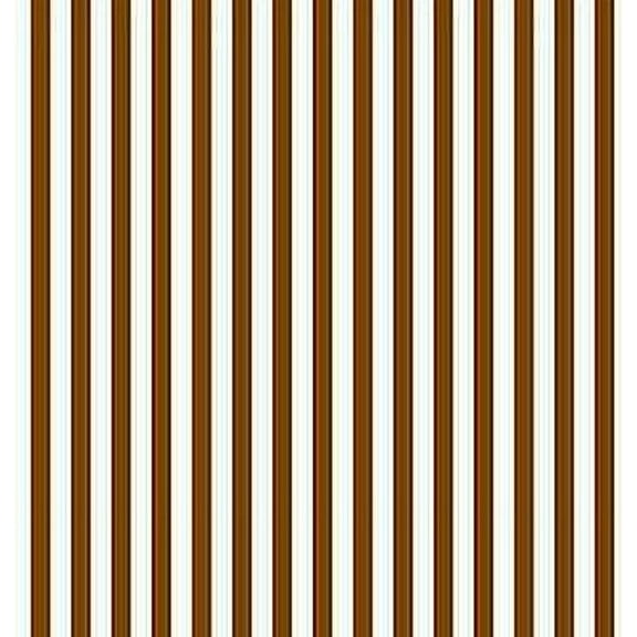 Bright Brown and White Stripe Edible Cake & Cupcake Image Decoration Frosting Sheet