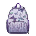 thumbnail image 1 of Bright Butterfly Print Student Backpack – Colorful Watercolor Pattern with Wings, Floral Fantasy and Garden Aesthetic, 1 of 6