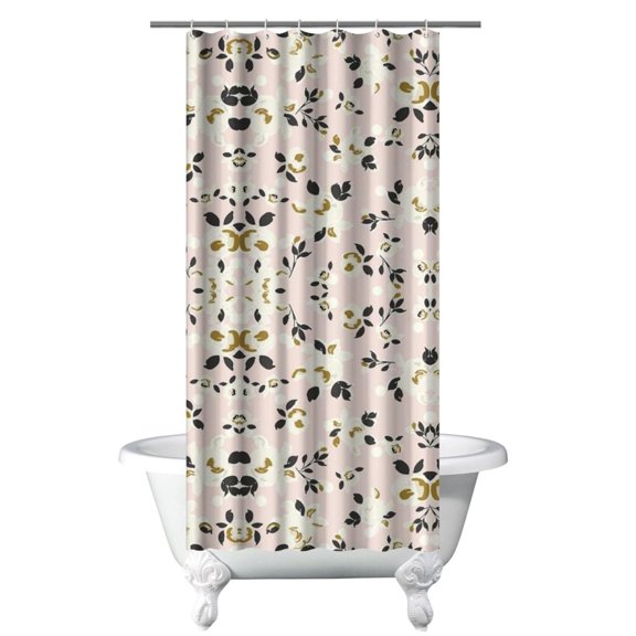Bright Butterfly and Bloom Floral Shower Curtain 36x72 Inches, Aesthetic Tropical Look