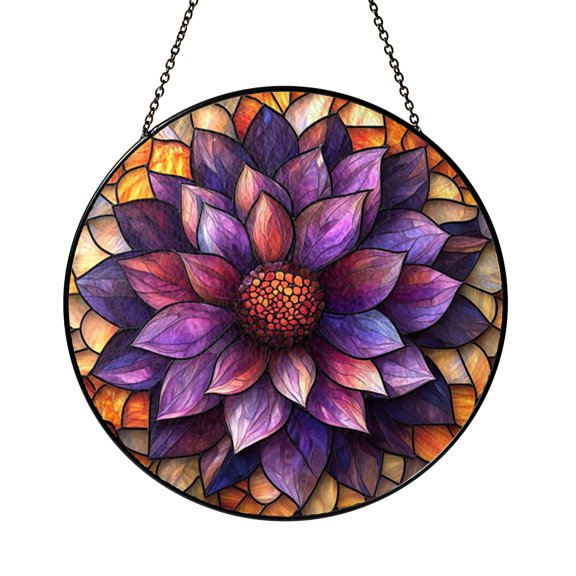 Bright Cherry Blossom Suncatcher Round Hanging Panel Present Decor