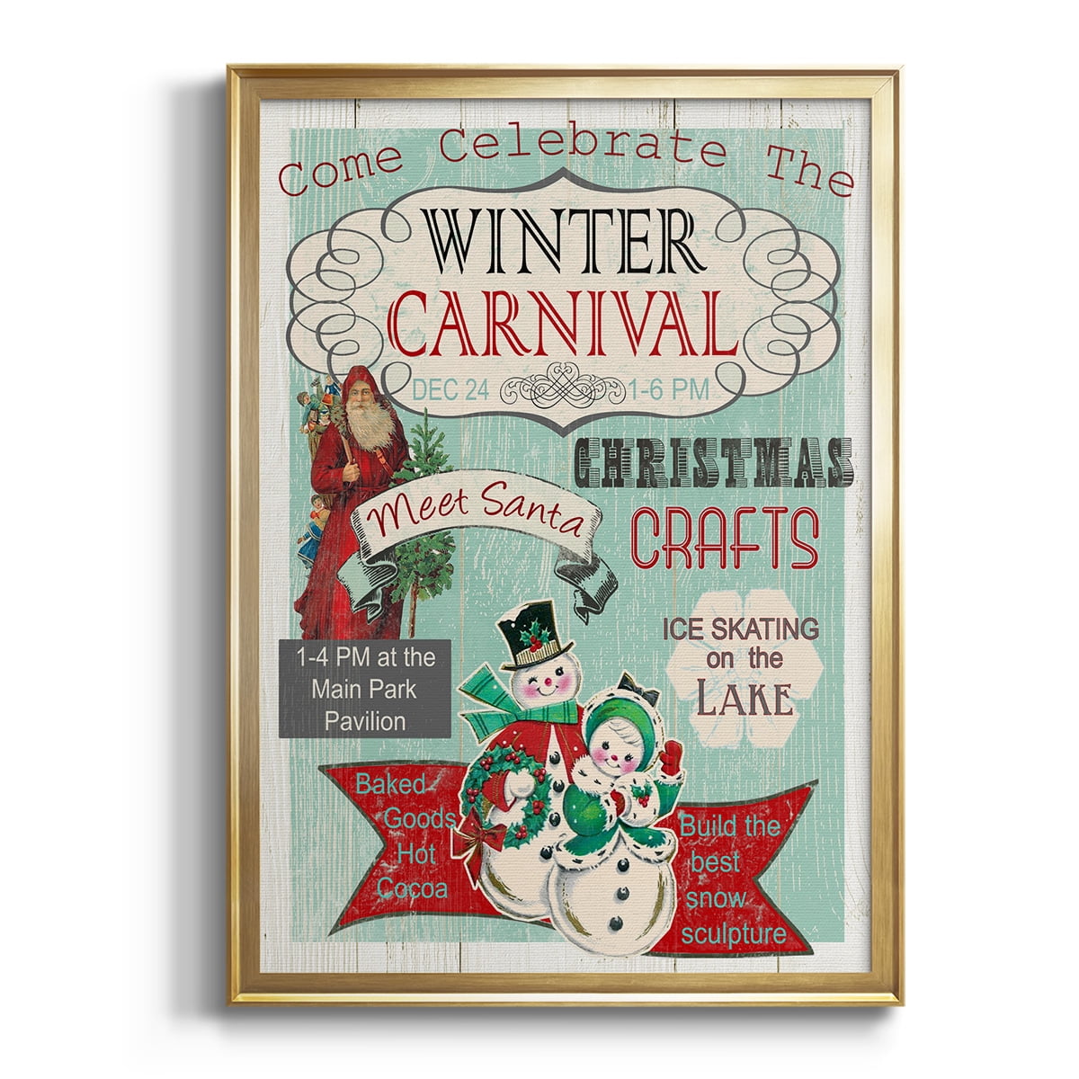Bright Christmas Carnival Premium Framed Print - Ready to Hang