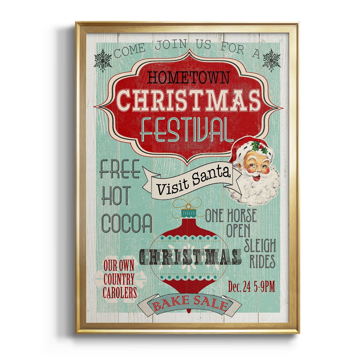Bright Christmas Festival Premium Framed Print - Ready to Hang