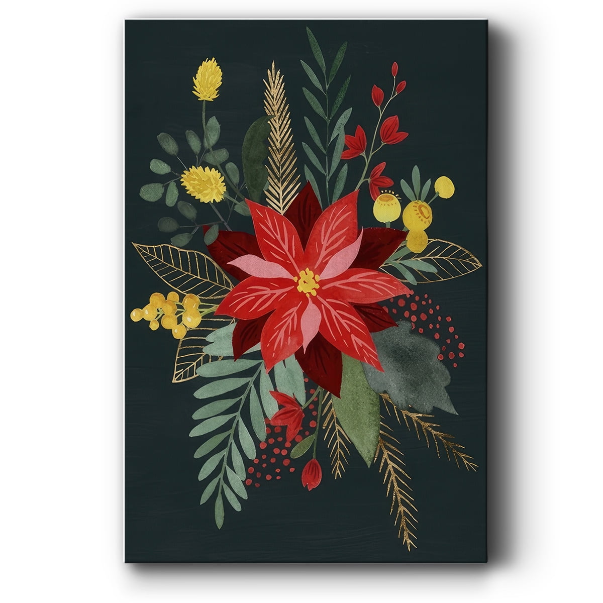 Bright Christmas Night Collection B- Gallery Wrapped Canvas