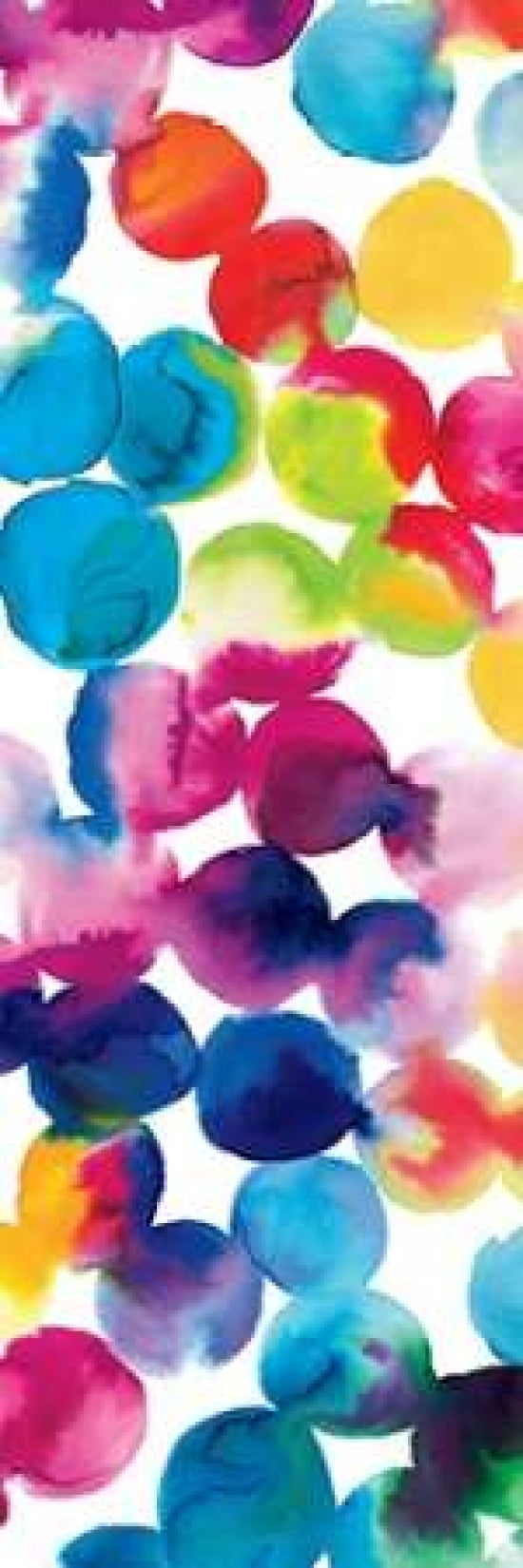 Bright Circles II Canvas Art - Wild Apple Portfolio (12 x 36)