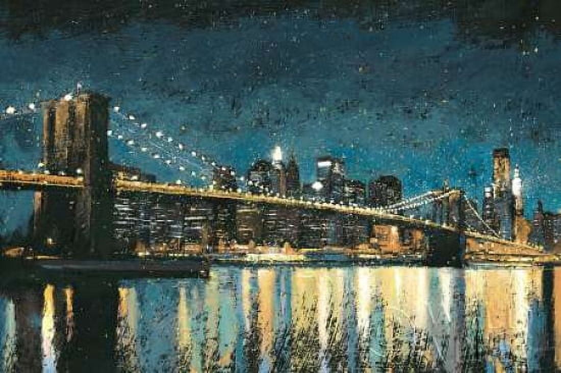 Bright City Lights Blue I Canvas Art - James Wiens (24 x 36)