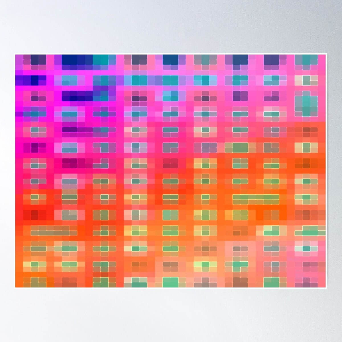 Bright City Poster Wall Art, Modern Wall Decor For Living Room Bedroom