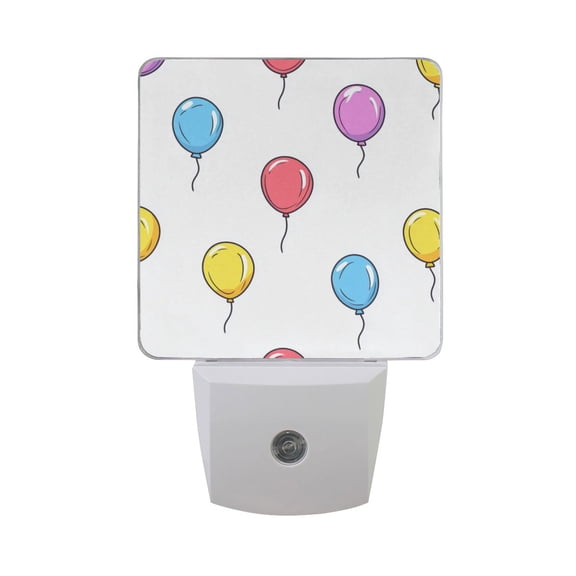 Bright Color Balloons LED Night Light with Smart Sensor Plug Into Wall Dusk to Dawn 2 packs