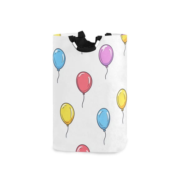 Bright Color Balloons Laundry Basket with Handles Foldable Laundry Hamper Freestanding Washing Bin 50L