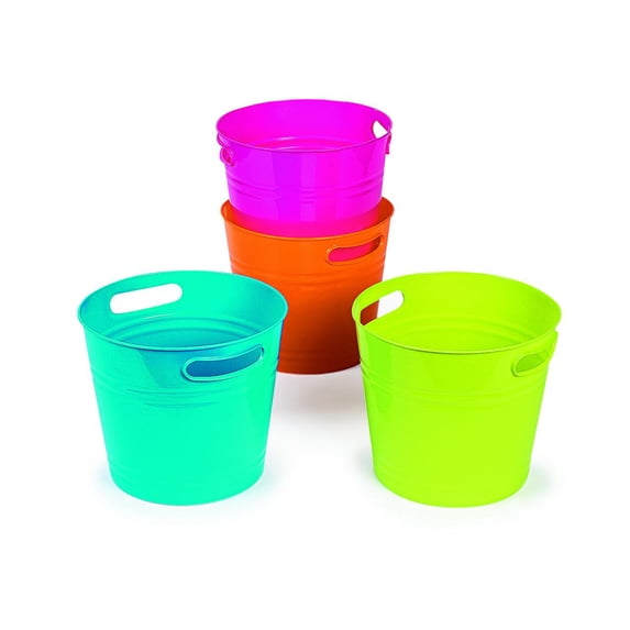 Bright Color Bucket Assorted (4Pc) - 4 Pieces