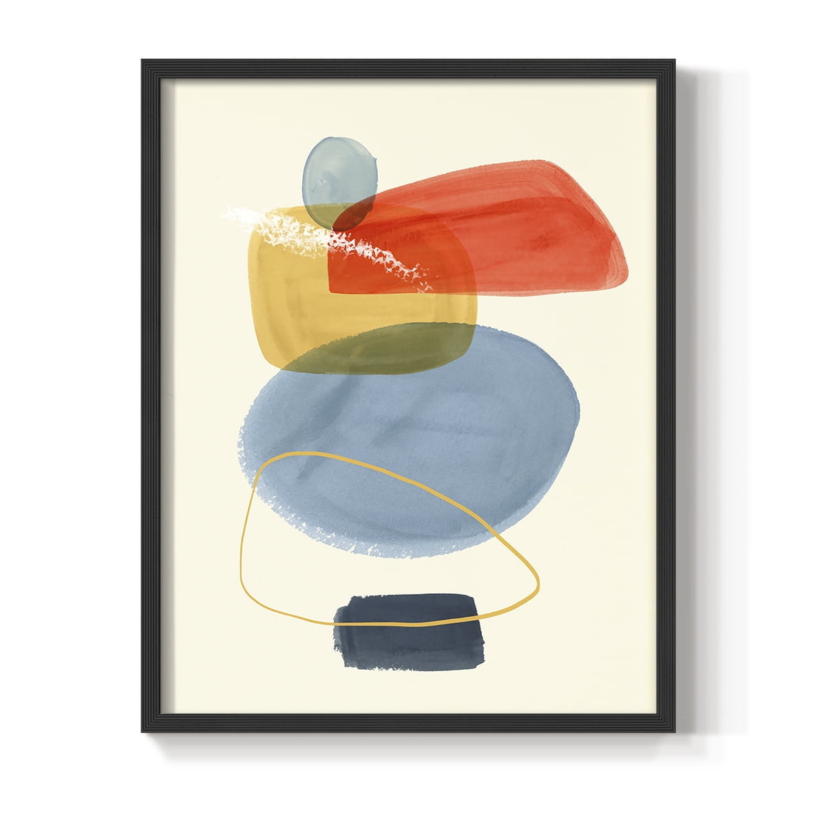 Bright Color Bundle I Framed Print in Black Solid Wood Framed Print No Nail Hanging