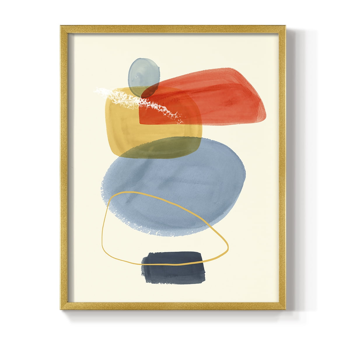Bright Color Bundle I Framed Print in Gold Solid Wood Framed Print No Nail Hanging