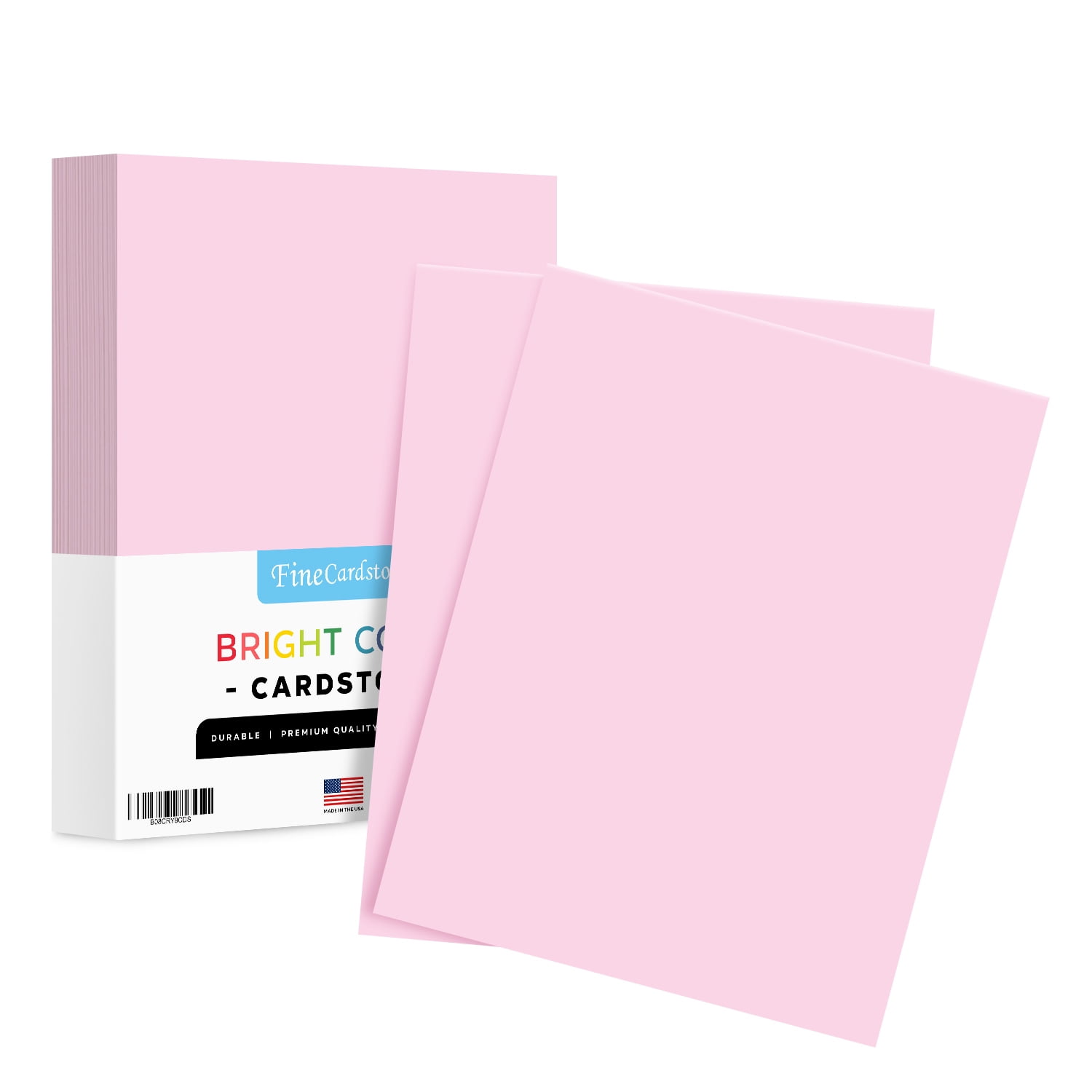 Bright Color Cardstock Paper, 65lb. 8.5 X 11 - 250 Sheets (Pink)