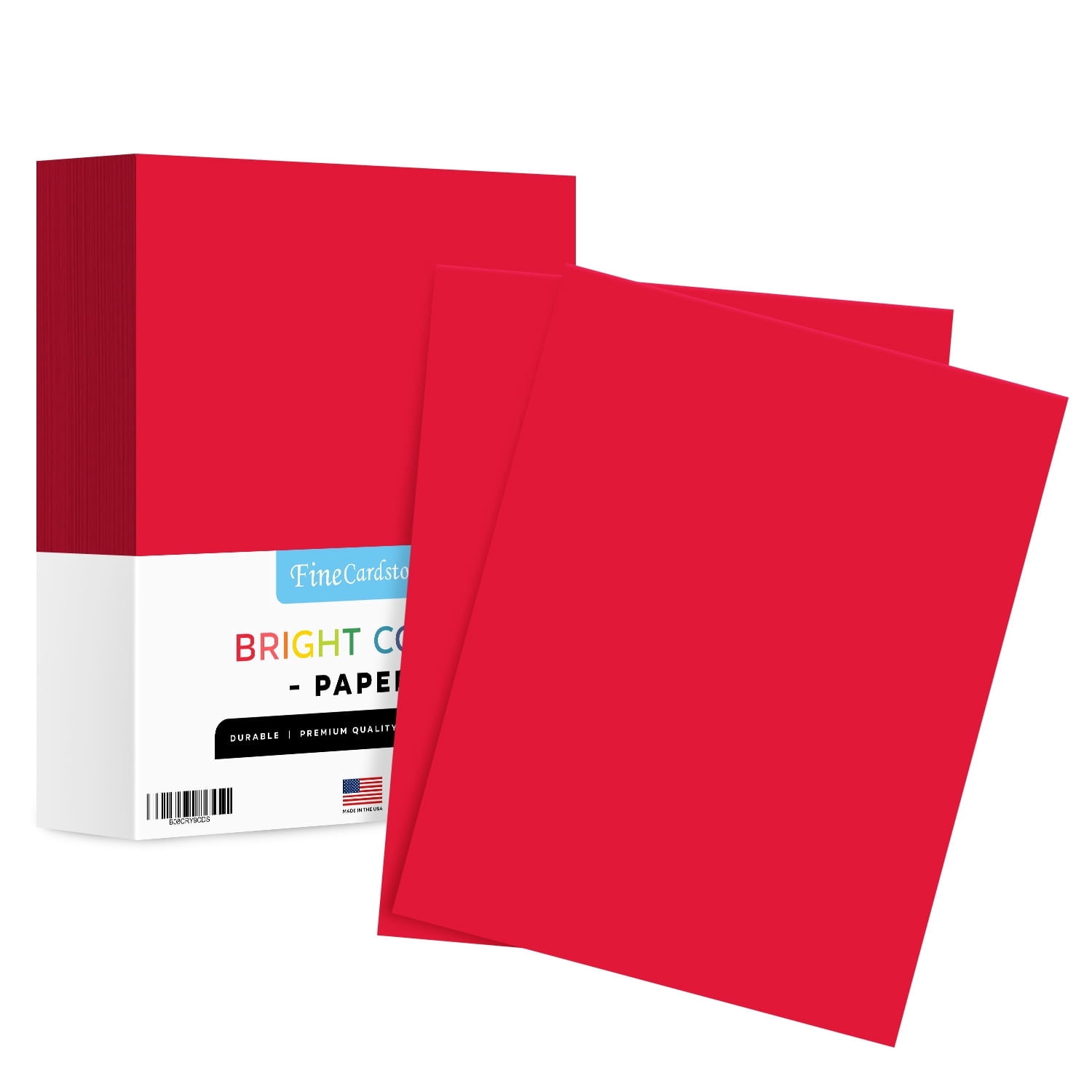 Bright Color Paper Regular 24lb - 1 Ream of 500 Papers Per Pack (8.5 x 11, Dark Red)