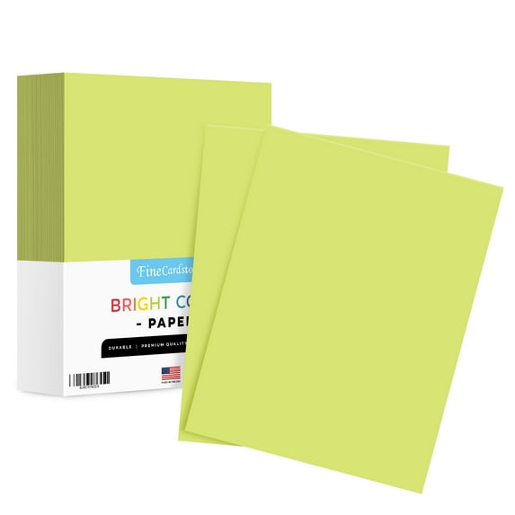 Bright Color Paper Regular 24lb - 1 Ream of 500 Papers Per Pack (8.5 x 11, Ultra Lime)