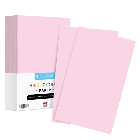 Bright Color Paper Regular 24lb - 1 Ream of 500 Papers Per Pack (8.5 x 14, Ultra Pink)