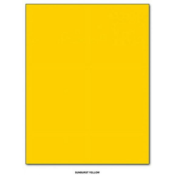 Bright Color Paper Regular 24lb - Size 8.5" x 5.5" (Half Letter size) - 1 Ream of 500 Papers Per Pack (Sunburst Yellow)
