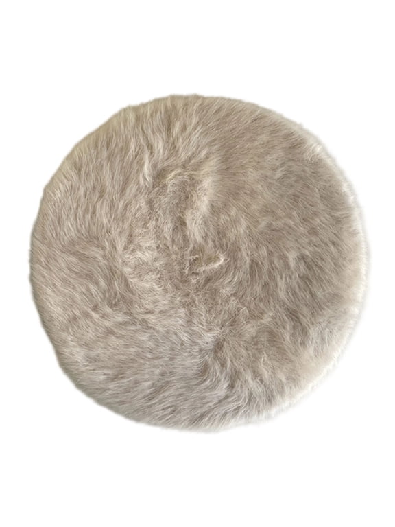 Bright Color Rabbit Furs Beret Hat Soft Warm Painter Hat Women Girl Round Cap