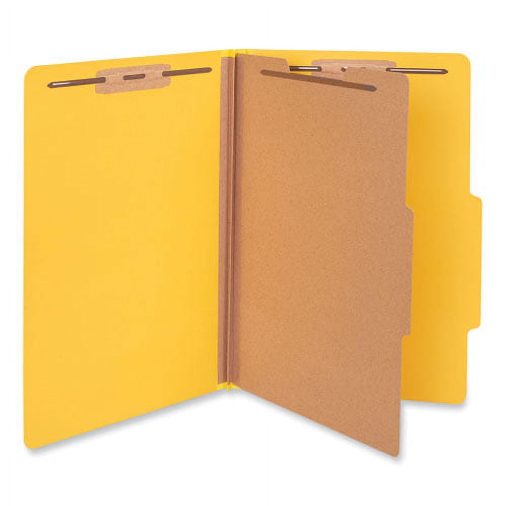 Bright Colored Pressboard Classification Folders, 1 Divider, Legal Size