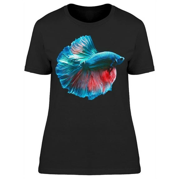 Bright Colored Siam Betta Fish T-Shirt Women -Image by Shutterstock, Female XX-Large