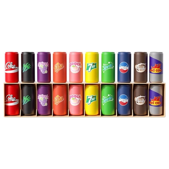 Bright Colored Sodas Bottle Pairing Game Fun Bottles Color Guessing Challenges Game Bottles Matching