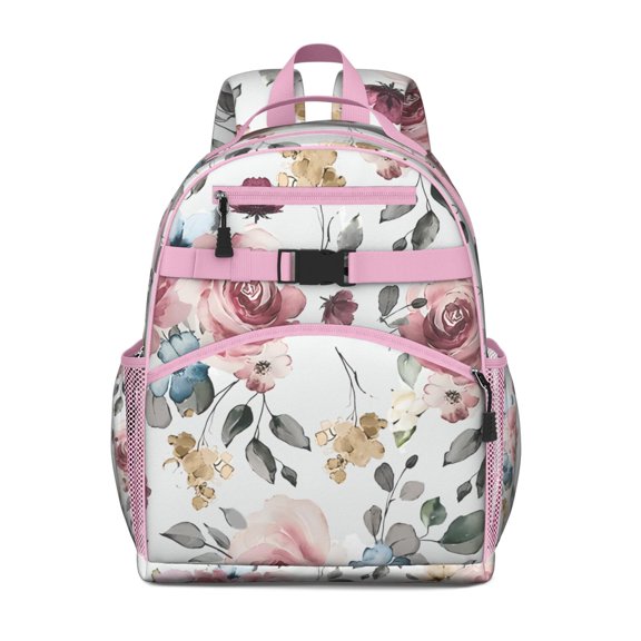 Bright Colorful Floral Print Backpack for Student Spacious Adjustable Padded Straps School Backpack Durable Water-resistant Design for and