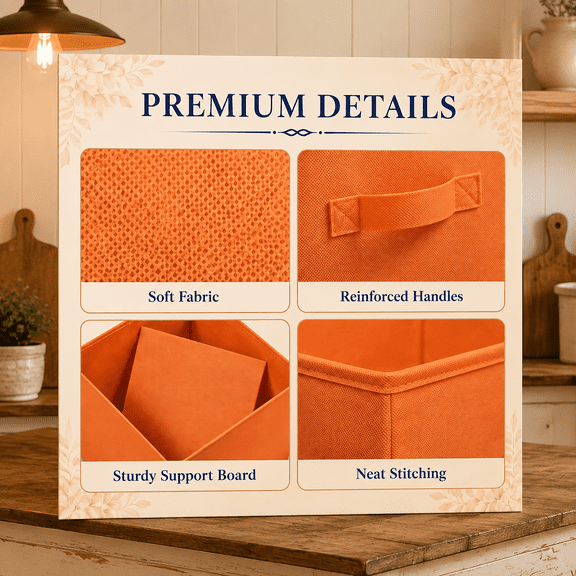 Bright Colors 14''x10''x8'' 6 Cube Fabric Storage Organizer Bins