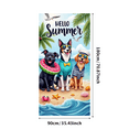 thumbnail image 1 of Bright Colors Hello Summer Dog Banner Tropical Design Beach Theme for Summer Party Outdoor Decoration Beach Events, 1 of 6