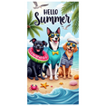 thumbnail image 1 of Bright Colors Hello Summer Dog Banner Tropical Design Beach Theme for Summer Party Outdoor Decoration Beach Events, 1 of 7