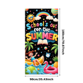 thumbnail image 1 of Bright Colors Summer Banner Cartoon Design School's Out Holiday Wallpaper for Beach Party Kids Celebration Indoor Decoration, 1 of 8