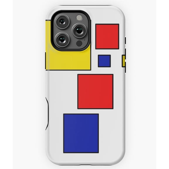 Bright Coloured Squares Geometric Phone Case for iPhone 16 15 14 13 12 11 Pro Max