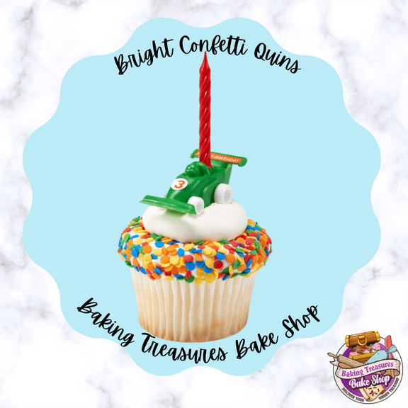 Bright Confetti Quins Sprinkles 2 oz