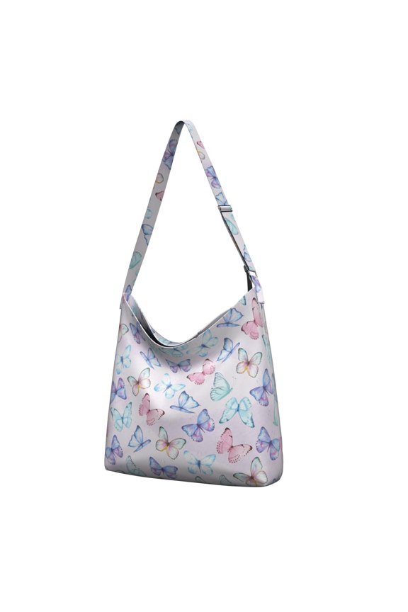 Bright Constellation Butterfly Shoulder Bag - Adjustable Strap Casual Tote for Travel