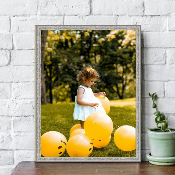 Bright Contemporary Silver Slim Picture Frame Modern