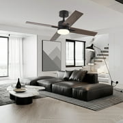 Bright Corners 44 inch Downrod 4 Blades LED Lights Ceiling Fans with Remote Control for Bedroom
