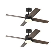 Bright Corners 44 Inch Downrod Ceiling Fans with Lights and Remote Control for Bedroom (Set of 2)