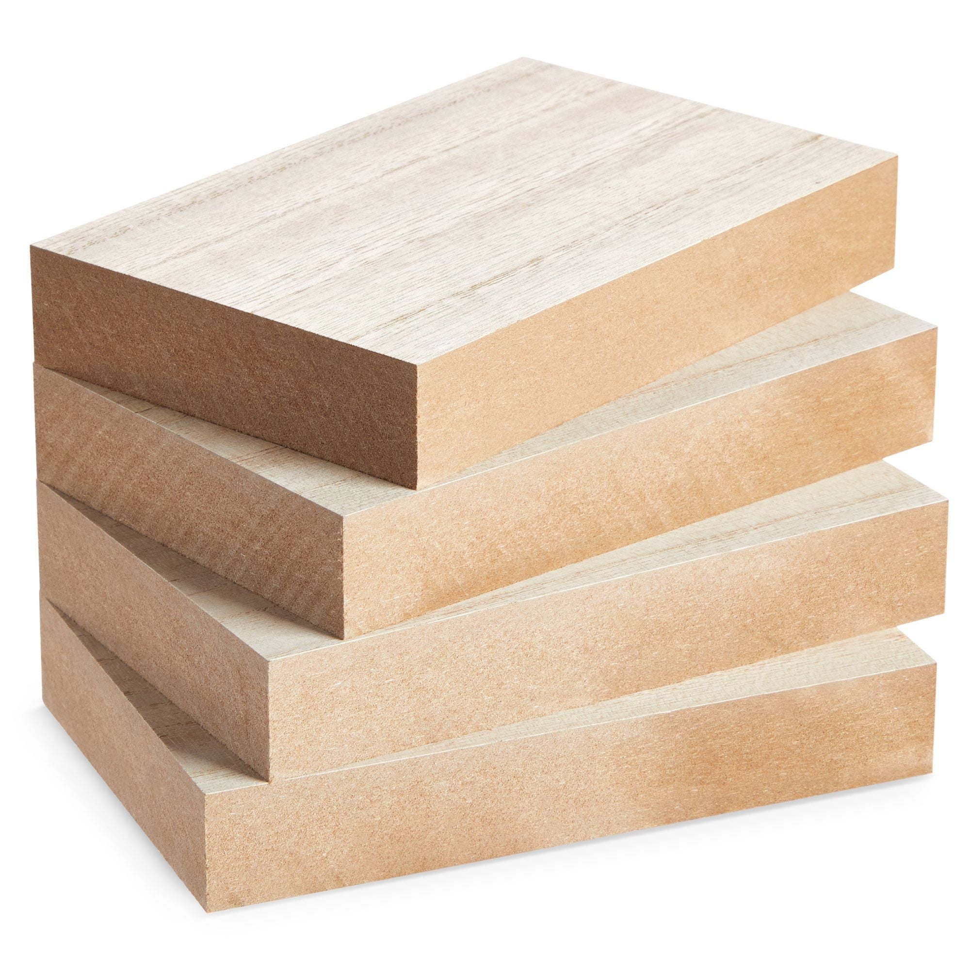 Bright Creations 4 Pack Unfinished Wood Blocks, 4x6 Wood Blocks for Crafts, Rectangle Thick MDF Wood Blocks for DIY Projects, Wooden Blocks for Crafts, Custom Plaques, Decor