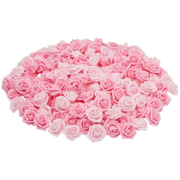 Bright Creations Artificial Roses - Foam Rose Heads & Flowers for Crafts - Faux Roses for Wedding Cake Flowers - 2 Inch Mixed Pink, Pack of 200